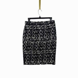 MICHAEL Michael Kors Women's Pencil Skirt Back Slit Zip Stretch Print Office 8